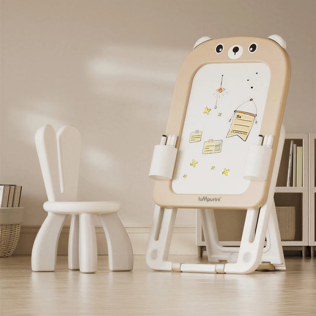 2-In-1 Magnetic Educational Kids Board + Chair + Accessories