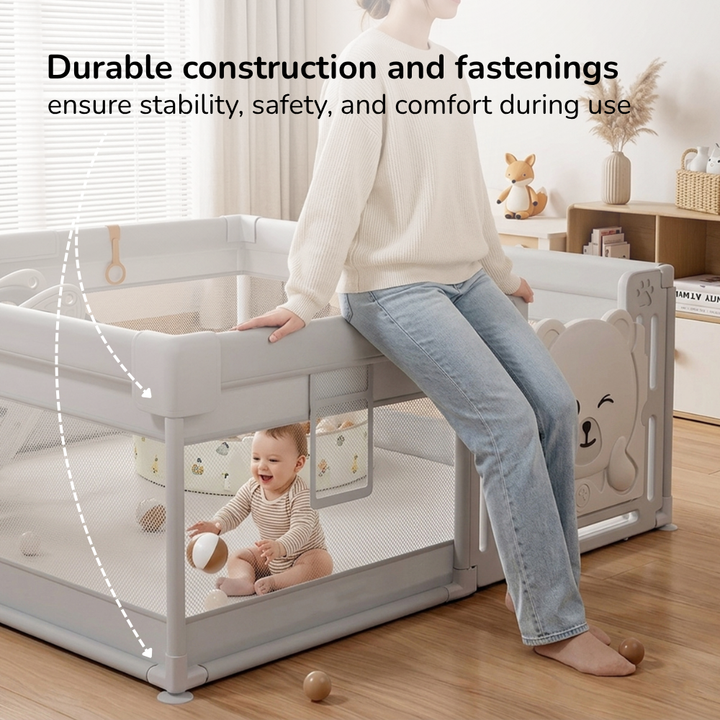 BABY PLAYPEN 150X180 – SAFE ACTIVITY CENTER & PLAY AREA WITH DOOR