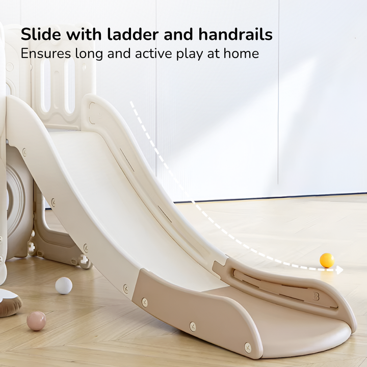 4-IN-1 INDOOR & GARDEN KIDS' PLAYGROUND: SWING, SLIDE, TUNNEL, PLAYHOUSE