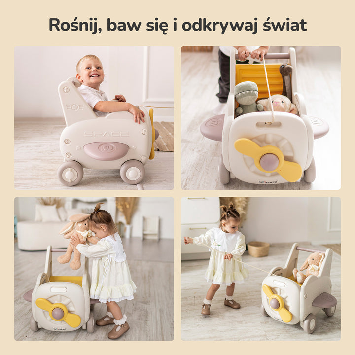 PCHACZ CHODZIK JEŹDZIK WÓZEK 4W1 ORGANIZER NA ZABAWKI REGULACJA PRĘDKOŚCI