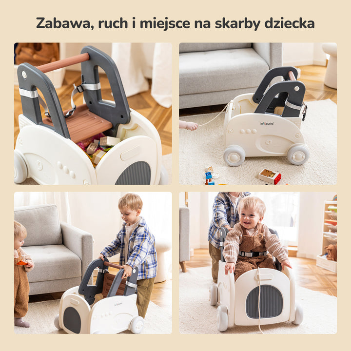 PCHACZ CHODZIK JEŹDZIK WÓZEK 4W1 ORGANIZER NA ZABAWKI REGULACJA PRĘDKOŚCI