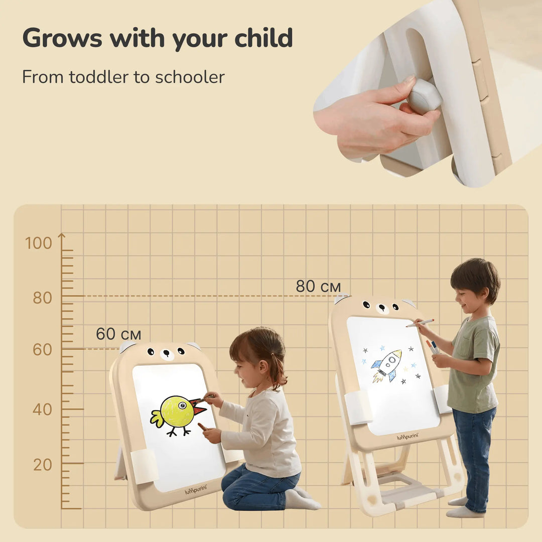 2-In-1 Educational Kids Learning Board – Magnetic Easel + Accessories