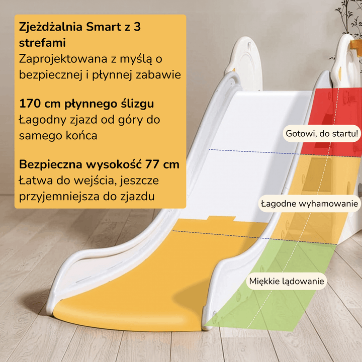 ZJEŻDŻALNIA ŚLIZG DLA DZIECI ŚLIZGAWKA SOLIDNA DŁUGA SKŁADANA KOSZ NA PIŁKE