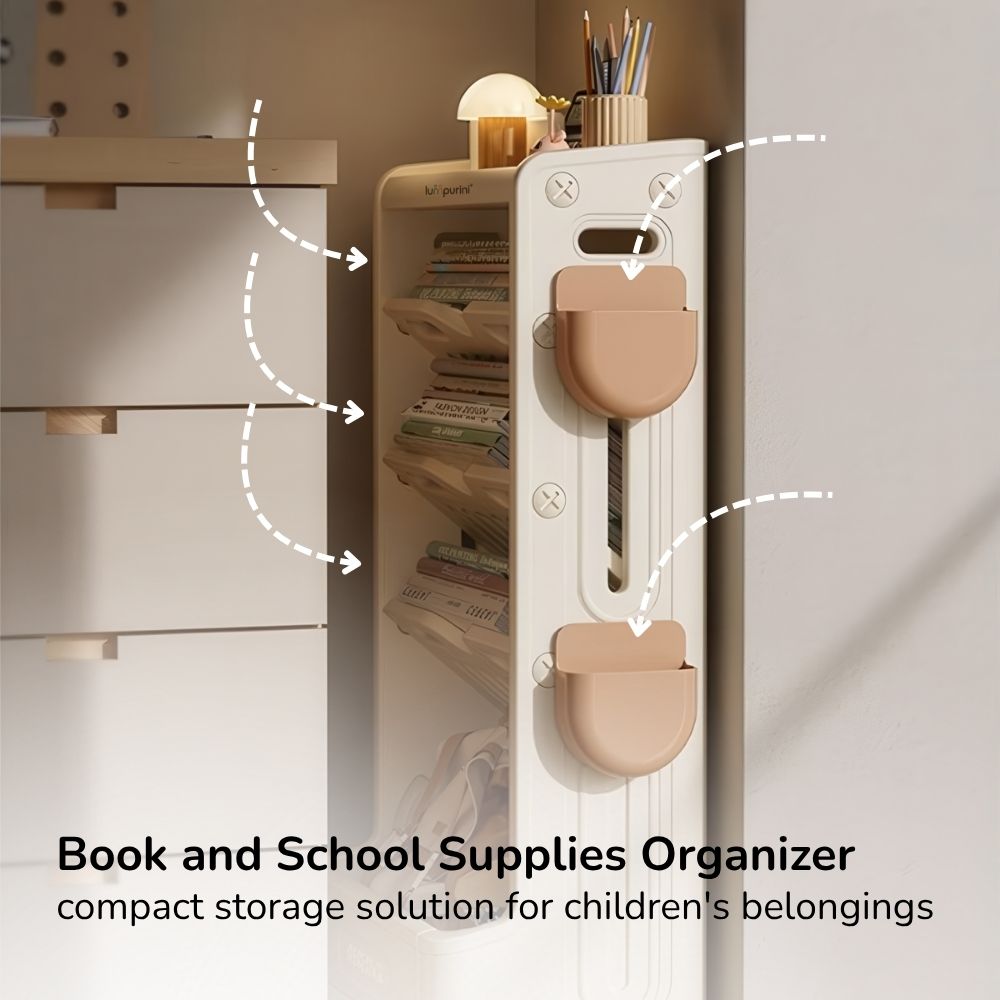 CHILDREN'S BOOK & TOY ORGANIZER – LARGE STORAGE RACK – KIDS BOOKSHELF & UNIT