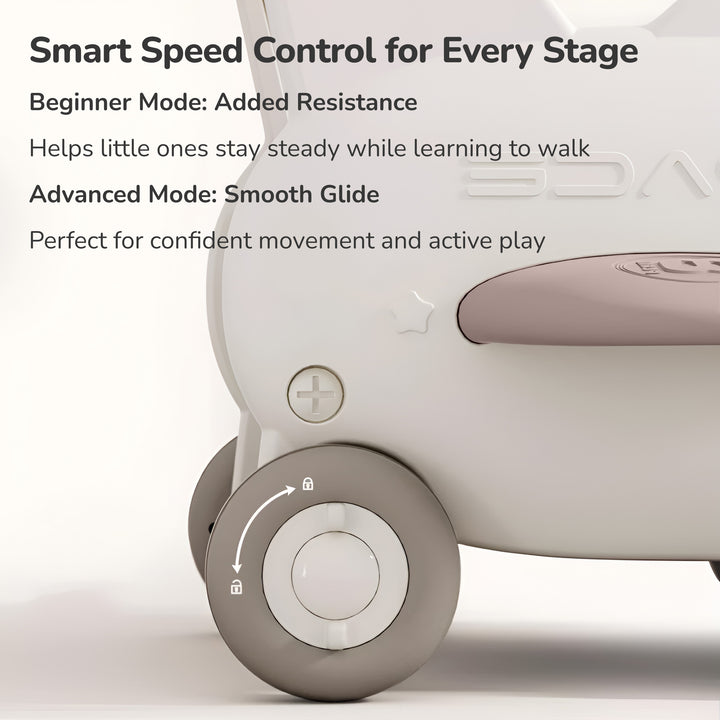 4-IN-1 BABY WALKER, PUSH TOY, AND RIDE-ON WAGON – TOY ORGANIZER WITH SPEED CONTROL