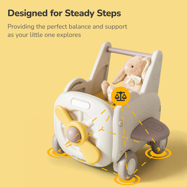 4-IN-1 BABY WALKER, PUSH TOY, AND RIDE-ON WAGON – TOY ORGANIZER WITH SPEED CONTROL