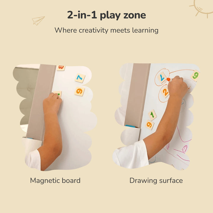 2-In-1 Magnetic Educational Kids Board + Chair + Accessories
