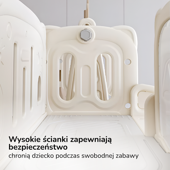 PLAC ZABAW DOMOWY OGRODOWY DLA DZIECI 4W1 HUSTAWKA ZJEŻDŻALNIA TUNEL DOMEK