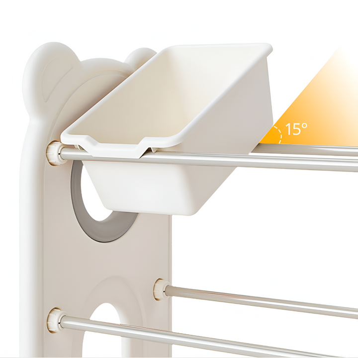 CHILDREN'S STORAGE RACK WITH PLASTIC BINS – LARGE TOY ORGANIZER – KIDS FURNITURE