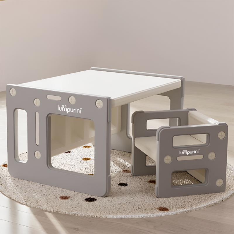 5-IN-1 CHILDREN'S TABLE AND TWO CHAIRS SET FOR LEARNING AND CREATIVITY