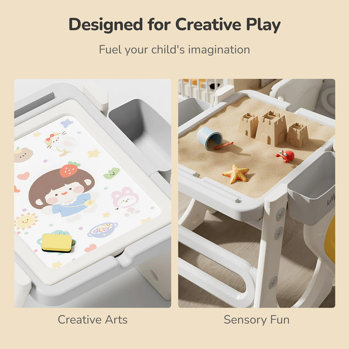 5-IN-1 CONVERTIBLE BABY HIGH CHAIR & ACTIVITY CENTER: FEEDING, LEARNING, AND CREATIVE PLAY