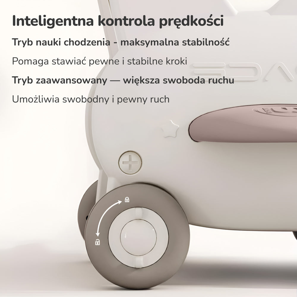 PCHACZ CHODZIK JEŹDZIK WÓZEK 4W1 ORGANIZER NA ZABAWKI REGULACJA PRĘDKOŚCI