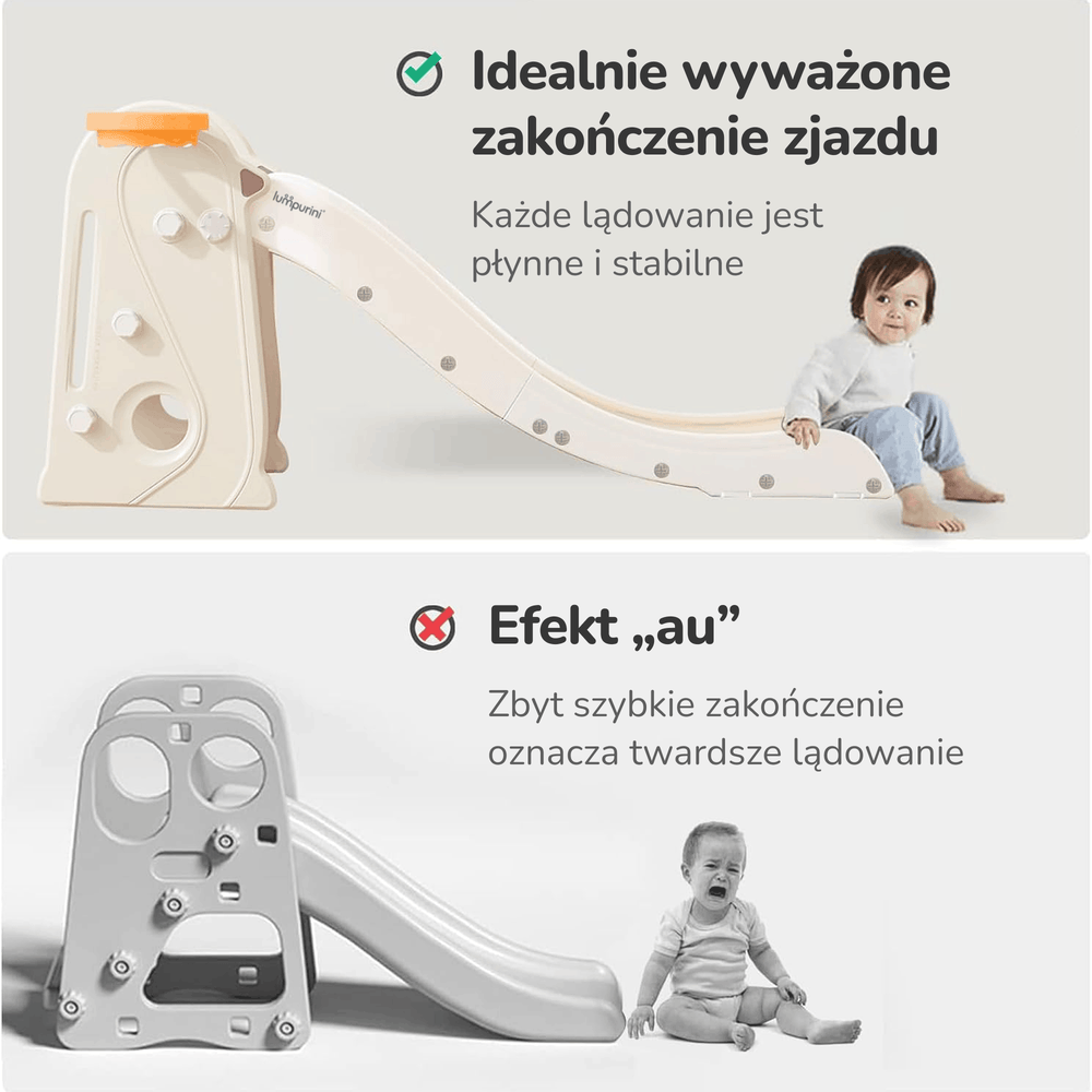 ZJEŻDŻALNIA ŚLIZG DLA DZIECI ŚLIZGAWKA SOLIDNA DŁUGA SKŁADANA KOSZ NA PIŁKE