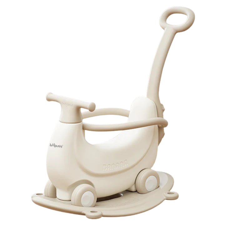 KIDS’ ROCKING HORSE RIDE-ON – ROCKER WITH WHEELS, SAFETY RAILS & PUSH HANDLE