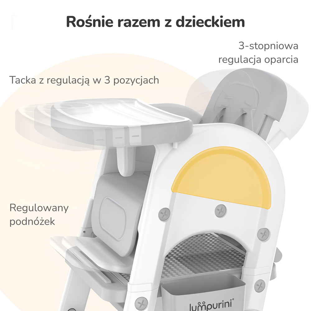 KRZESEŁKO DO KARMIENIA DZIECI 5W1 ROZKŁADANE REGULOWANE STOLIK KRZESŁO