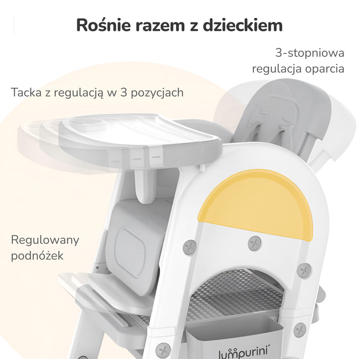 KRZESEŁKO DO KARMIENIA DZIECI 5W1 ROZKŁADANE REGULOWANE STOLIK KRZESŁO