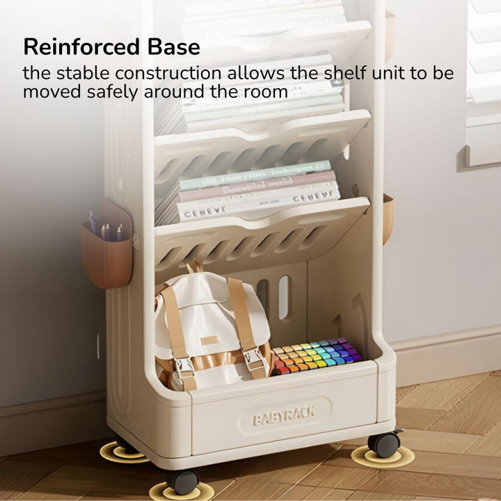 CHILDREN'S BOOK & TOY ORGANIZER – LARGE STORAGE RACK – KIDS BOOKSHELF & UNIT