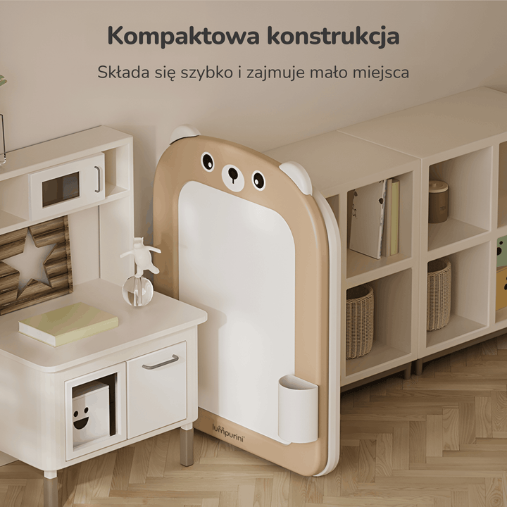 TABLICA EDUKACYJNA DLA DZIECI DWUSTRONNA MAGNETYCZNA 3W1 MALOWANIE + KLOCKI