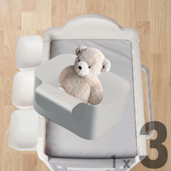 BABY CARE DRESSER - 2-IN-1 CHANGING TABLE WITH STORAGE SYSTEM