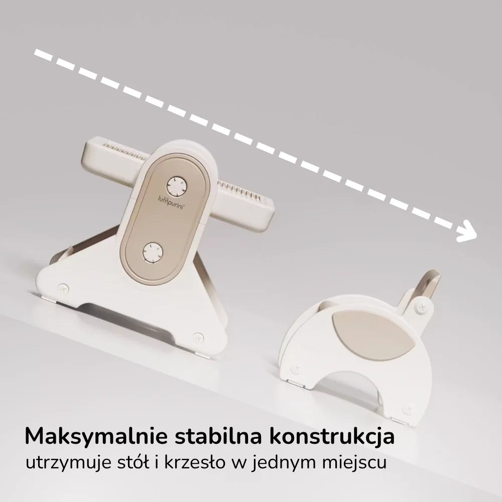 Stolik edukacyjny dla dzieci z krzesełkiem 7w1 Lumpurini Novillio – interaktywny, z tablicą i klockami