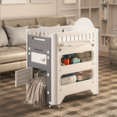 BABY CARE DRESSER - 2-IN-1 CHANGING TABLE WITH STORAGE SYSTEM