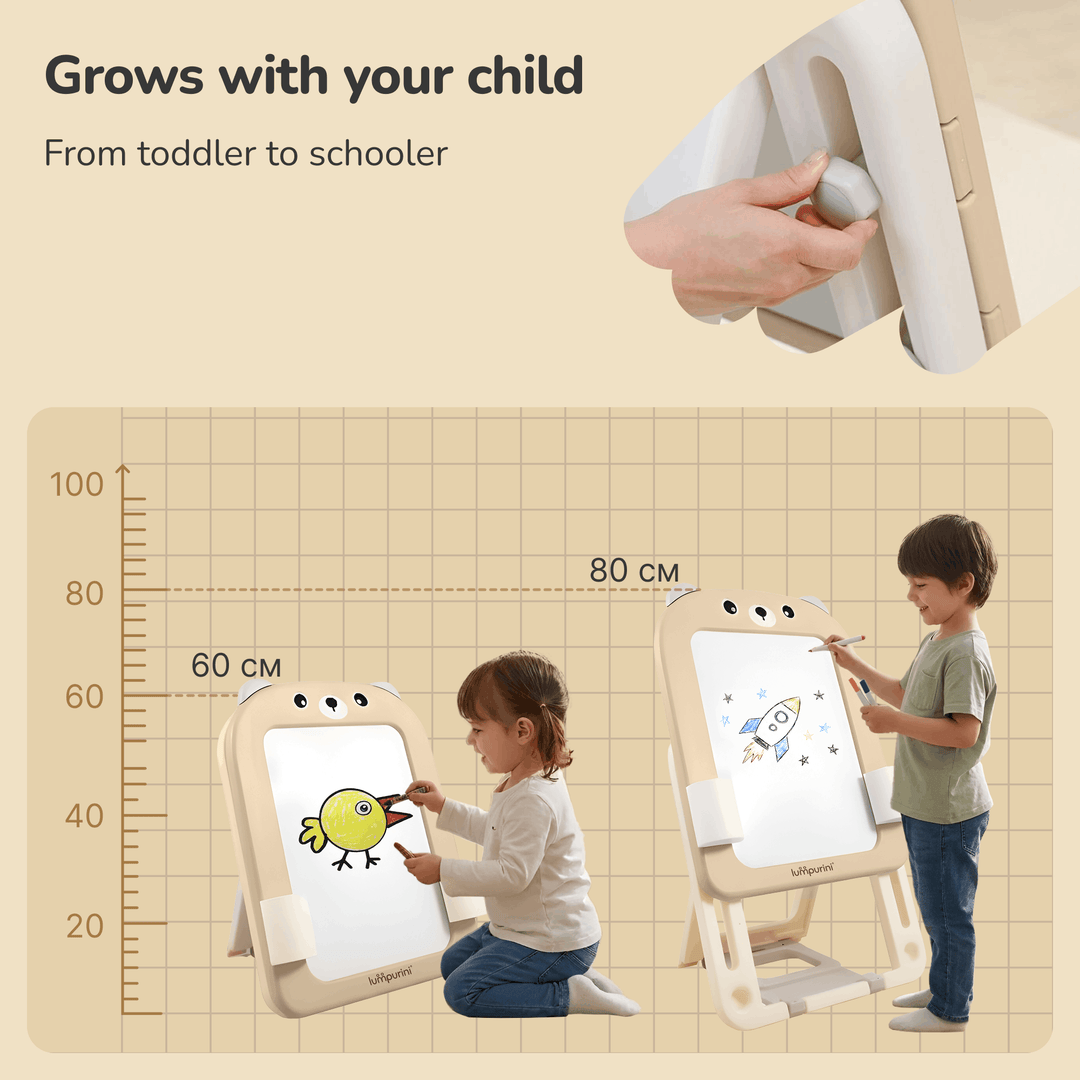 2-IN-1 MAGNETIC EDUCATIONAL KIDS BOARD + CHAIR + ACCESSORIES