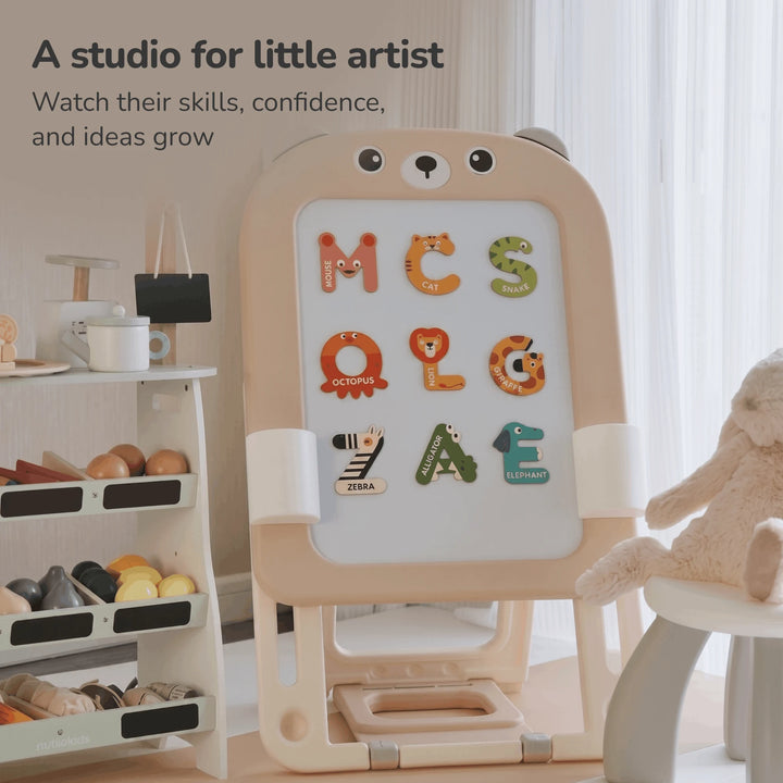 2-In-1 Magnetic Educational Kids Board + Chair + Accessories