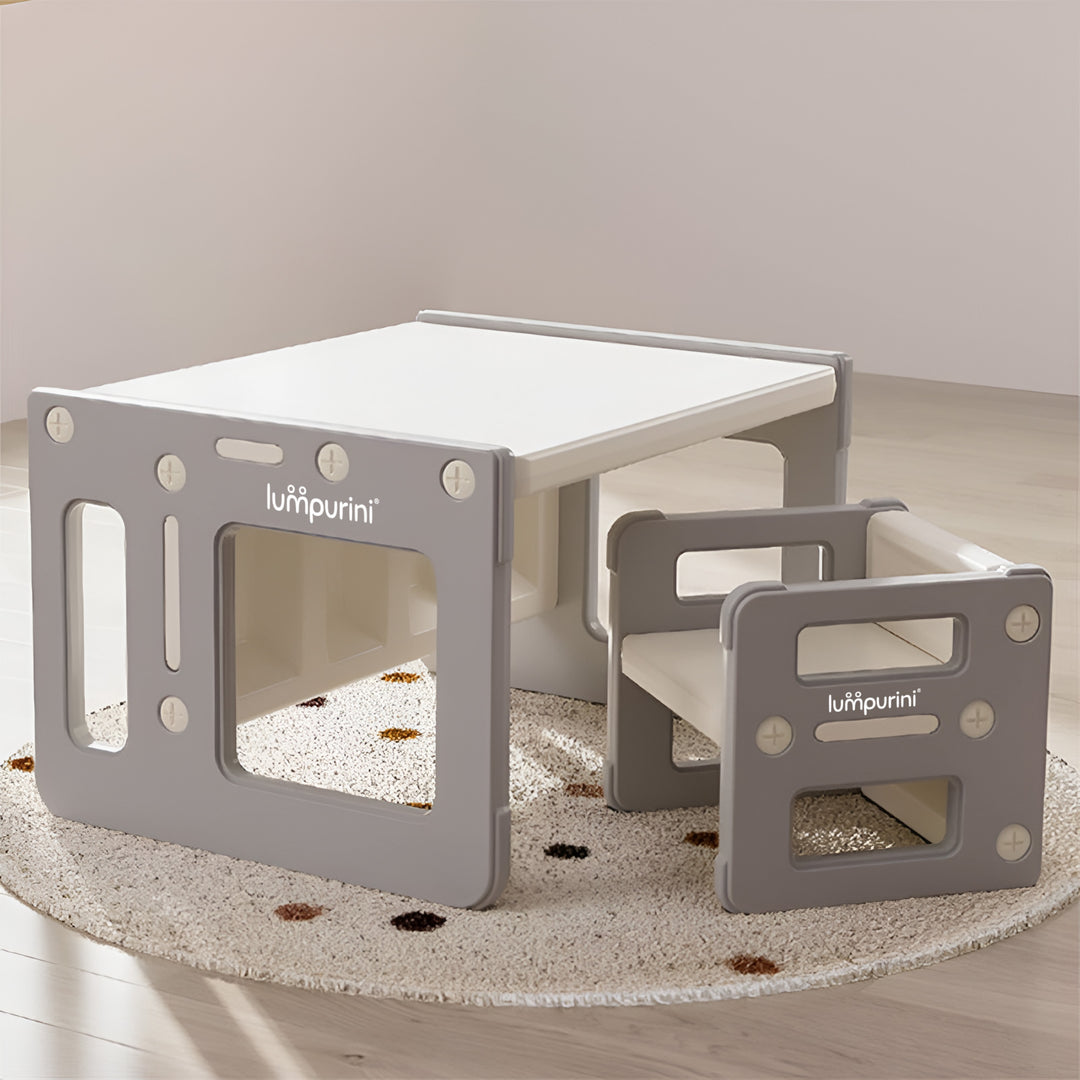 5-IN-1 CHILDREN'S TABLE AND CHAIR TRANSFORMER SET FOR STUDY AND CREATIVITY