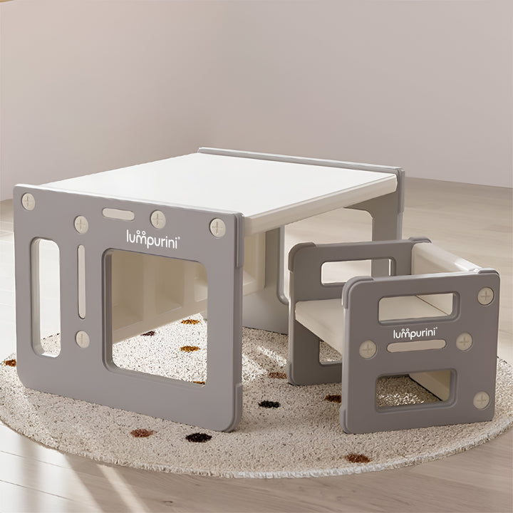 5-IN-1 CHILDREN'S TABLE AND CHAIR TRANSFORMER SET FOR STUDY AND CREATIVITY