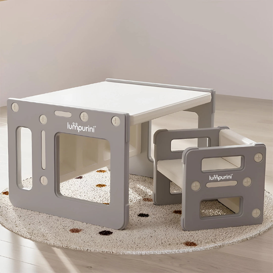 5-IN-1 CHILDREN'S TABLE AND CHAIR TRANSFORMER SET FOR STUDY AND CREATIVITY