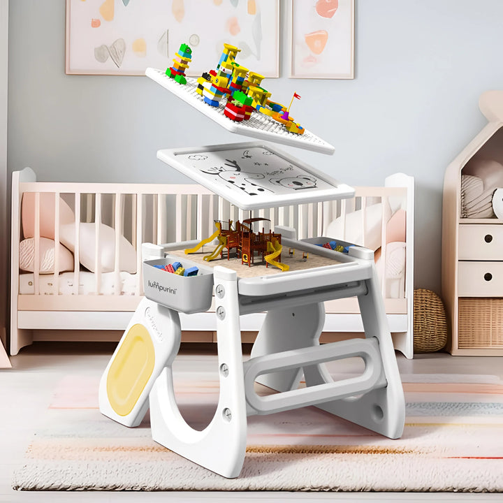 5-IN-1 CONVERTIBLE BABY HIGH CHAIR & ACTIVITY CENTER: FEEDING, LEARNING, AND CREATIVE PLAY