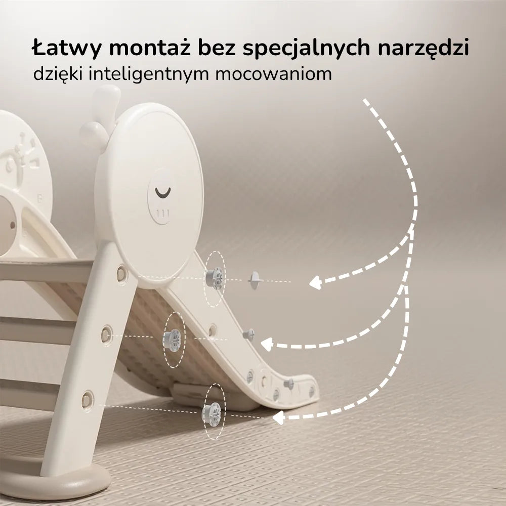 Zjeżdżalnia dla dzieci Lumpurini Pomposa – plastikowa ślizgawka ze schodkami do domu i ogrodu