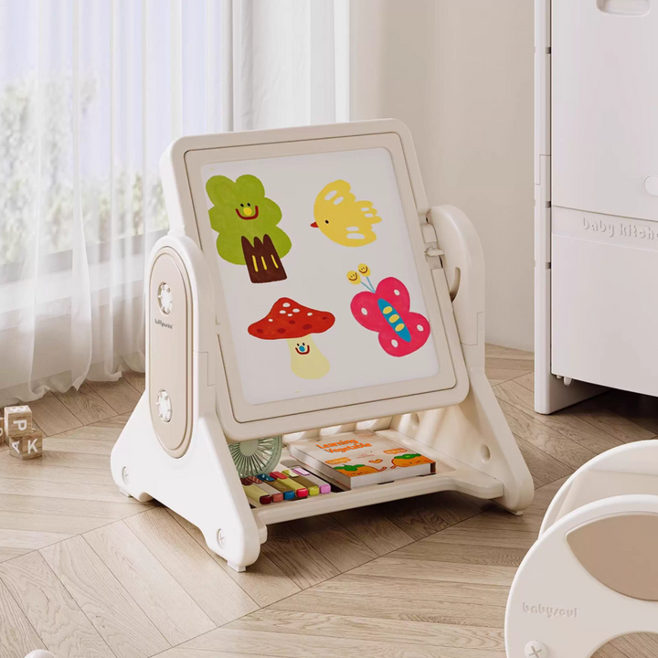 7-IN-1 EDUCATIONAL ACTIVITY TABLE WITH CHAIR – DRAWING BOARD & BUILDING BLOCK BASE