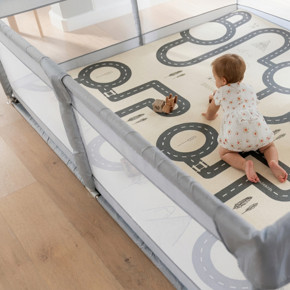 BABY PLAYPEN 150X180 – SAFE ACTIVITY CENTER & PLAY AREA WITH DOOR