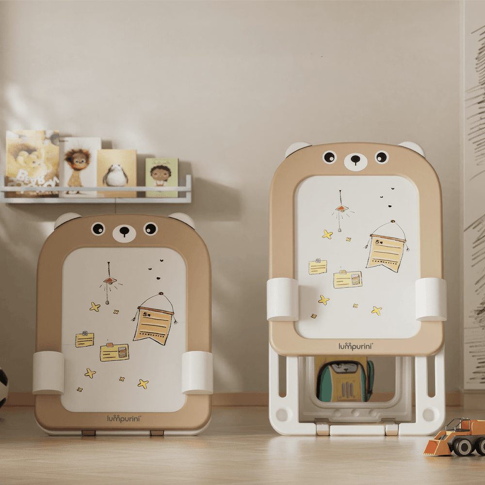 TABLICA EDUKACYJNA DLA NAUKI DZIECI 2W1 SZTALUGA MAGNETYCZNA + AKCESORIA