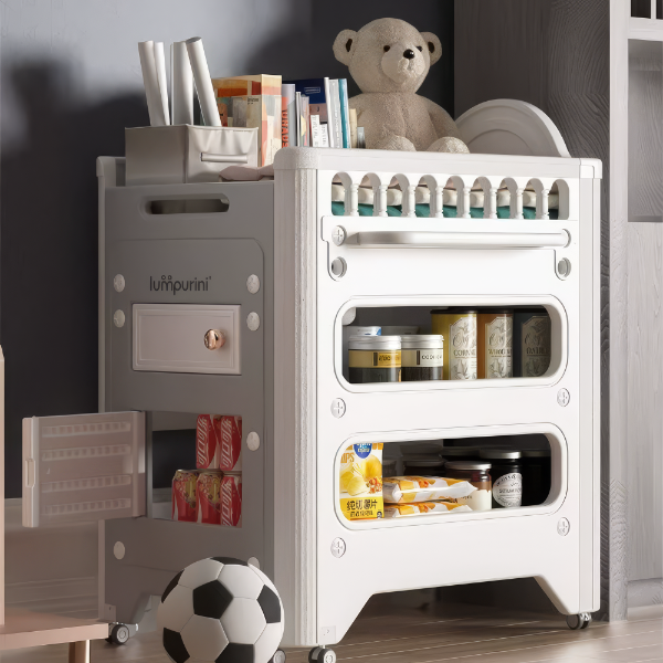 BABY CARE DRESSER - 2-IN-1 CHANGING TABLE WITH STORAGE SYSTEM