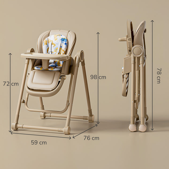 3-IN-1 BABY HIGH CHAIR: RECLINER, BOUNCER, AND ADJUSTABLE FEEDING CHAIR