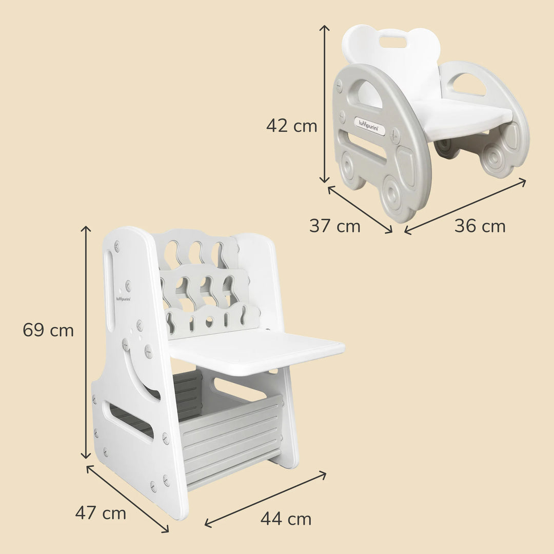 MULTIFUNCTIONAL CHILDREN'S TABLE AND CHAIR SET – LEARNING AND CREATIVITY SET