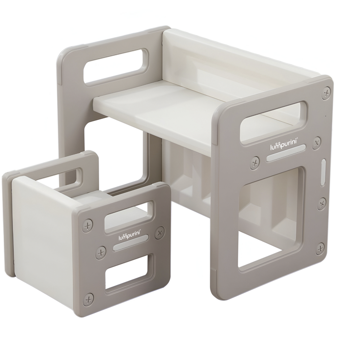 5-IN-1 CHILDREN'S TABLE AND TWO CHAIRS SET FOR LEARNING AND CREATIVITY