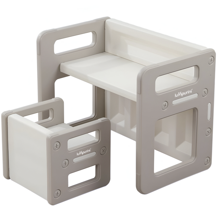 5-IN-1 CHILDREN'S TABLE AND TWO CHAIRS SET FOR LEARNING AND CREATIVITY