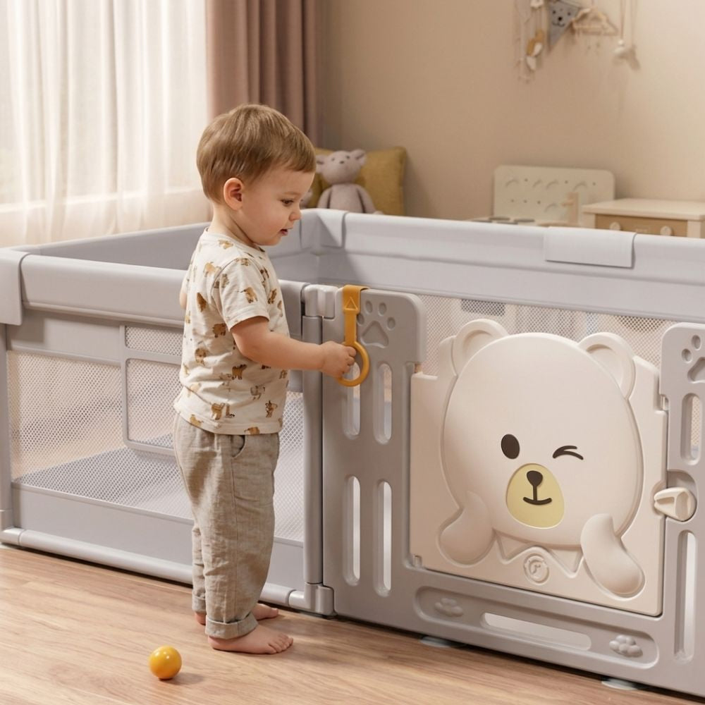 BABY PLAYPEN 120X180 – SAFE ACTIVITY CENTER & PLAY AREA WITH DOOR