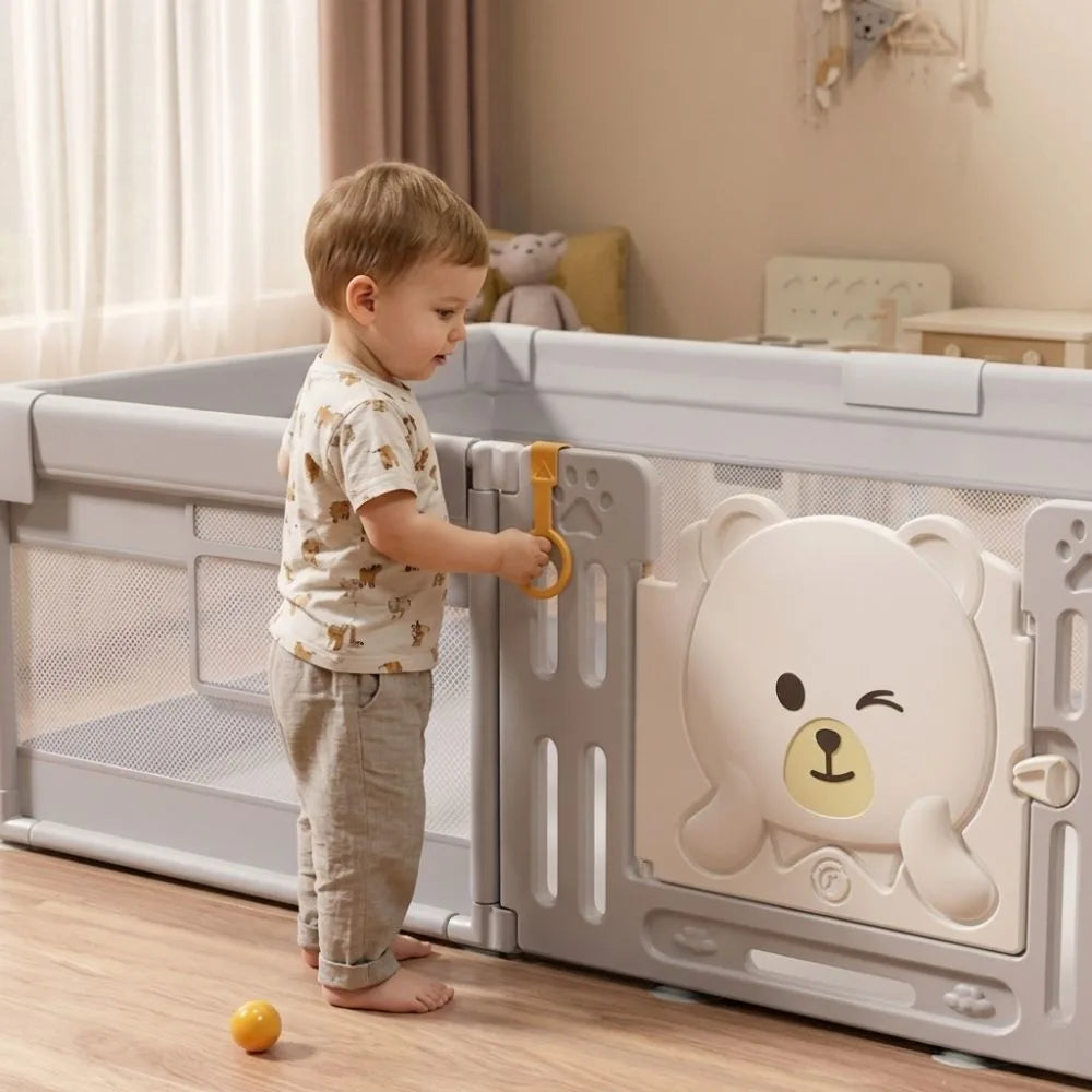 BABY PLAYPEN 120X180 – SAFE ACTIVITY CENTER & PLAY AREA WITH DOOR