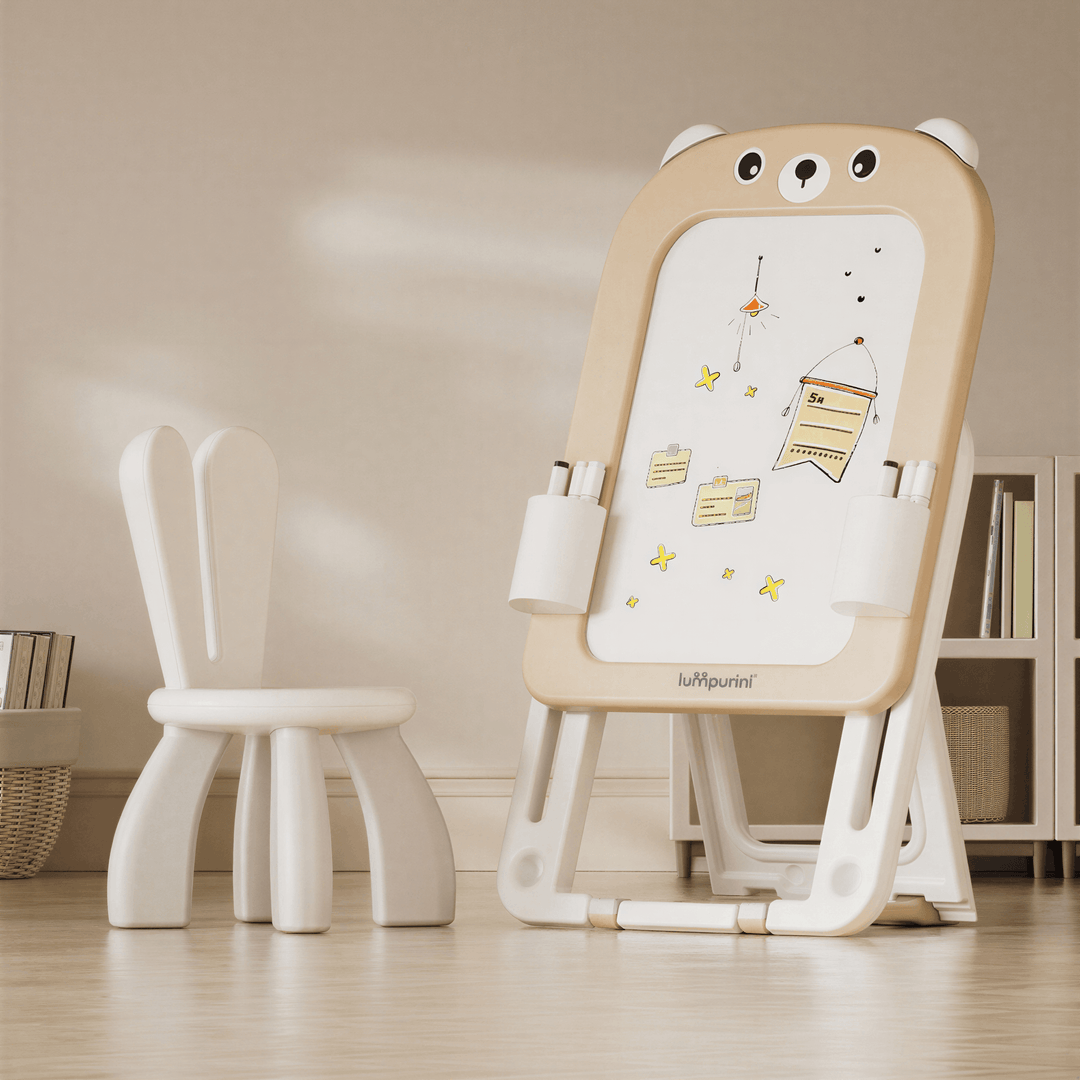 2-IN-1 MAGNETIC EDUCATIONAL KIDS BOARD + CHAIR + ACCESSORIES