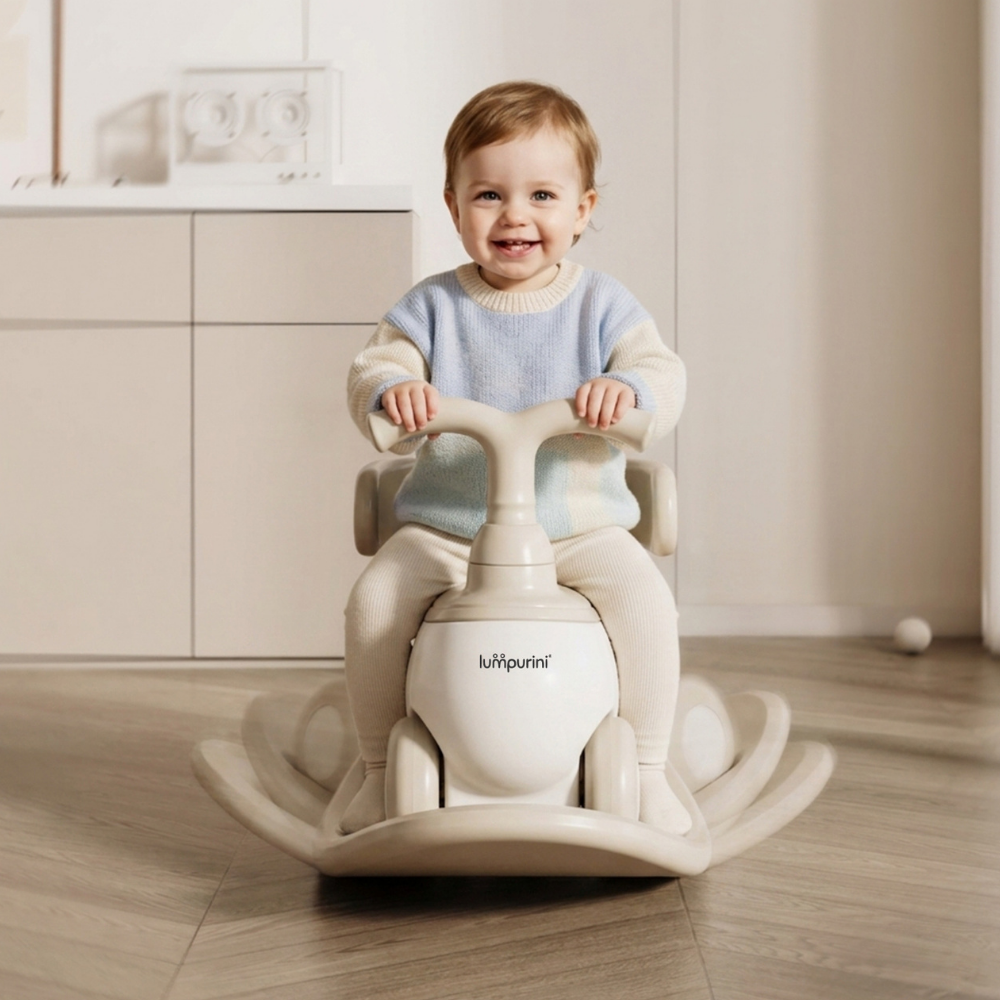 4-IN-1 ROCKING HORSE RIDE-ON TOY – BALANCE BIKE & RIDE-ON WITH PUSH HANDLE