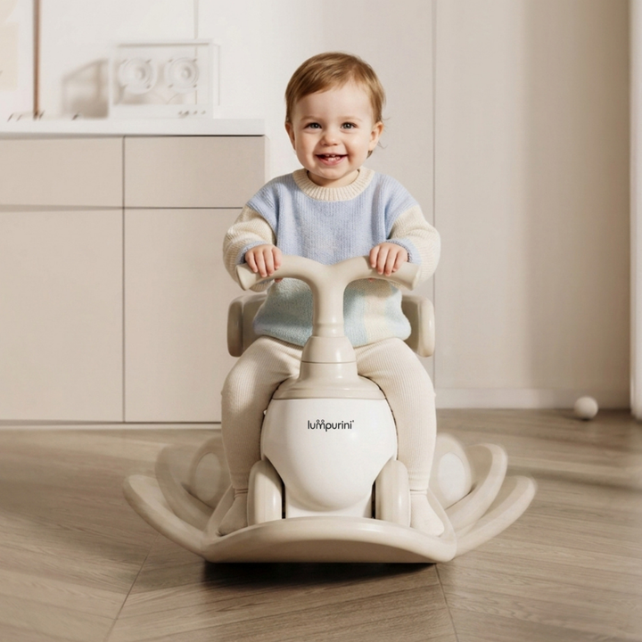 4-IN-1 ROCKING HORSE RIDE-ON TOY – BALANCE BIKE & RIDE-ON WITH PUSH HANDLE